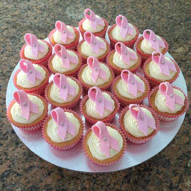 pink ribbon cupcakes